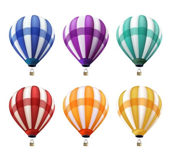 Farbige Luftballon-Vektoren setzen 01 Luft farbig ballon   