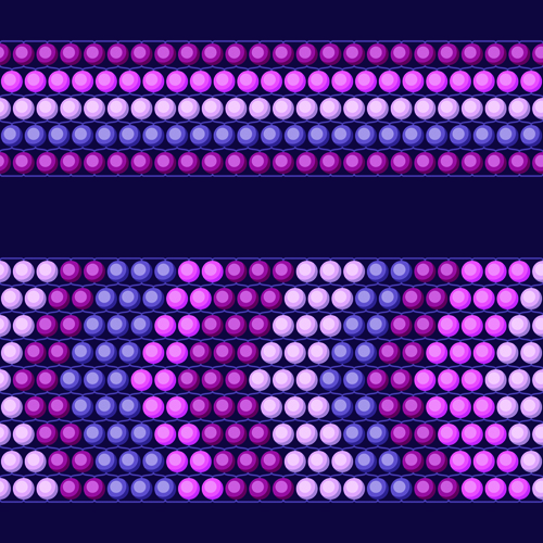 Perles rondes colorées Vector Pattern Set 04 rond perles motif couleur   