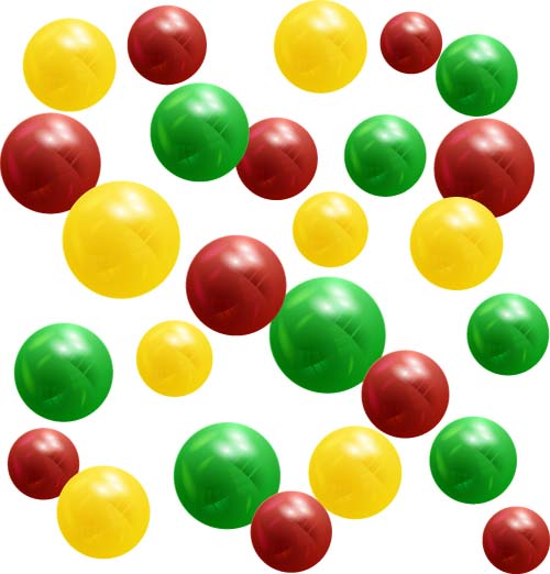 Boules colorées Design élément vecteur ensemble 01 coloré boules   
