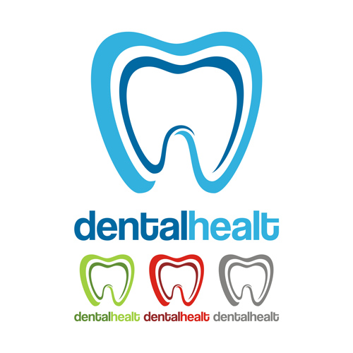 Dentalhealt-Kreis-Logo-Vektor-Set 03 Kreis healt Dental   