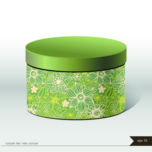 Floral-Paketbox deckt Vektormaterial 02 ab Vektormaterial Paket floral cover box   