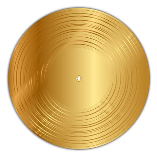 Matériel de vecteur d’album d’or golden album   