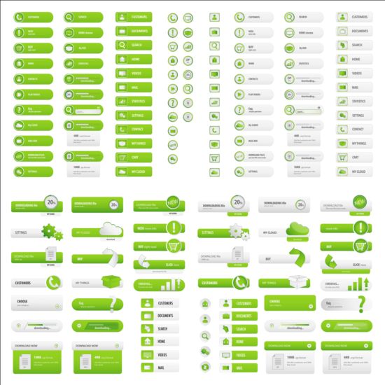 緑のユーザーの web ボタンの ai セット 緑 ユーザー ボタン web   