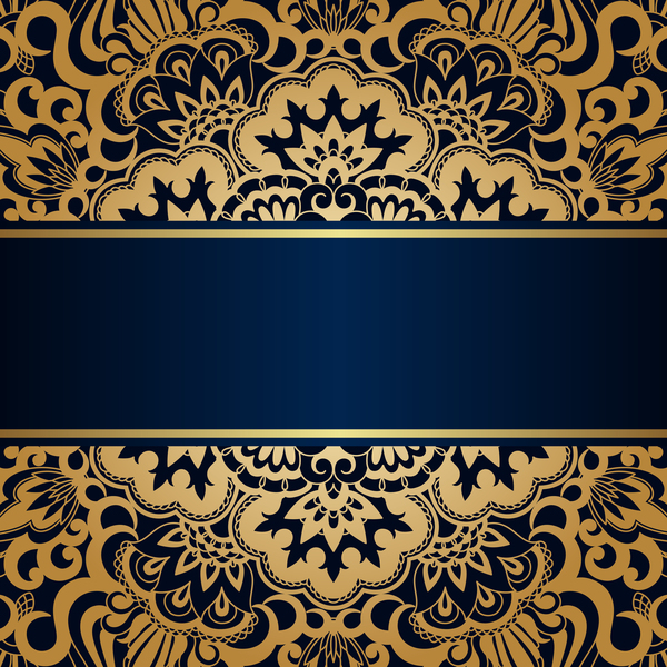 豪華な青い背景装飾ゴールドベクター01 青 金 豪華 装飾   
