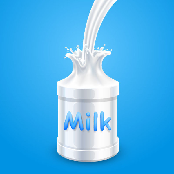 Milch und Milchflaschen Vektormaterial Milch material Flaschen   