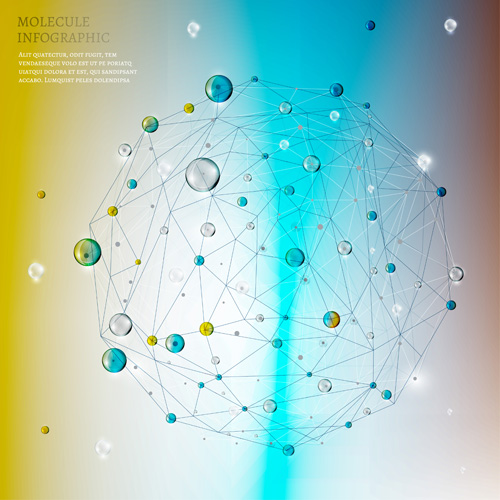 Éléments de molécule infographies vecteurs 02 molecule infographies elements   