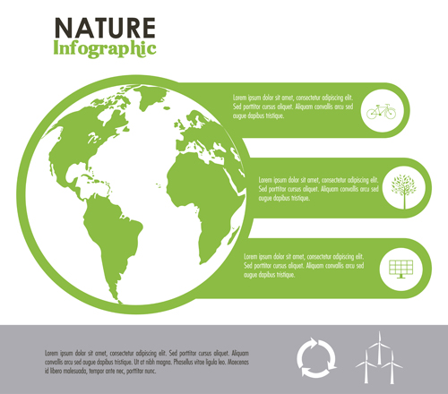 Nature Infographic vecteurs matériel 04 nature infographie   