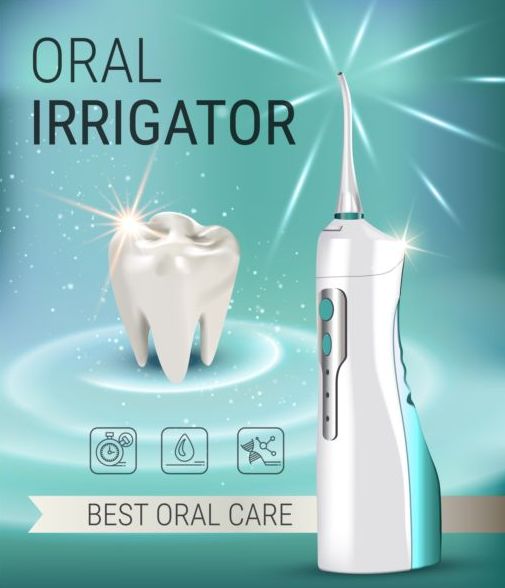 Modèle de vecteur publicitaire irrigaror oral 07 Publicité Oral irrigaror   