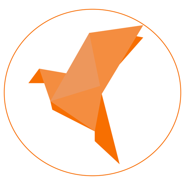 Orange origami oiseau vecteur matériel 01 origami orange Oiseau   
