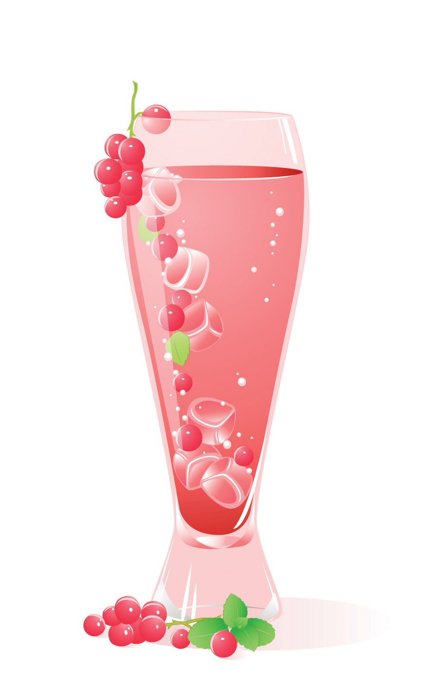 Rosa Saft mit Tasse Vektor Saft pink cup   