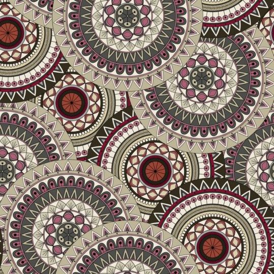 Mandala rond sans soudure motif vecteur 01 sans soudure rond motif Mandala   