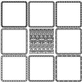 Ensemble de simples vecteurs de trame dessinés à la main 15 simple main dessiné cadre   