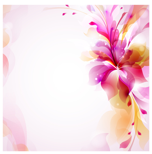 Glänzend verzierte Blumenhintergrund shiny Hintergrundvektor Hintergrund floral Blumenhintergrund   