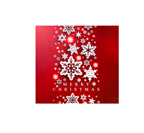 赤のクリスマスの背景と雪片02 雪片 背景 クリスマス   