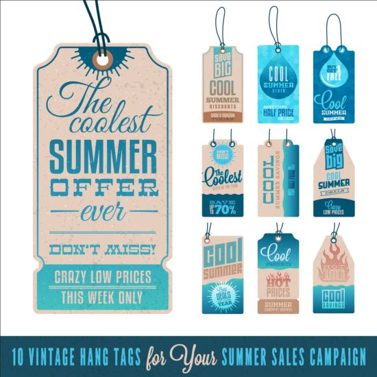 Sommer-Verkaufsetikett setzt Vektoren 14 summer sale label   