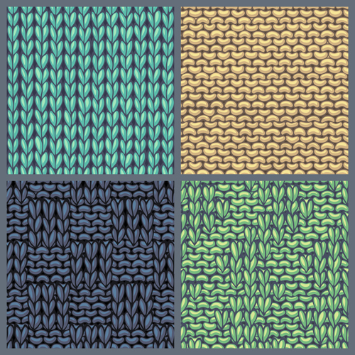 Textures tricot Pattern Set Vector 08 textures motif maille   