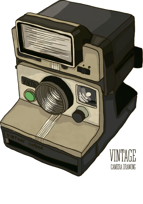 Vintage-Kamera-Handzeichnung Vektoren gesetzt 03 Zeichnung vintage Kamera hand   