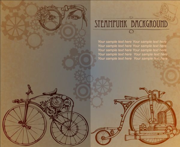 Vintage steampunk fond Design vecteur 07 vintage steampunk arrière plan   