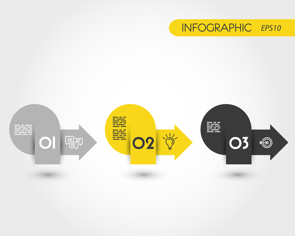 Gelb mit schwarzem Infografie-Vektorvorlage 24 Schwarz infographisch gelb   