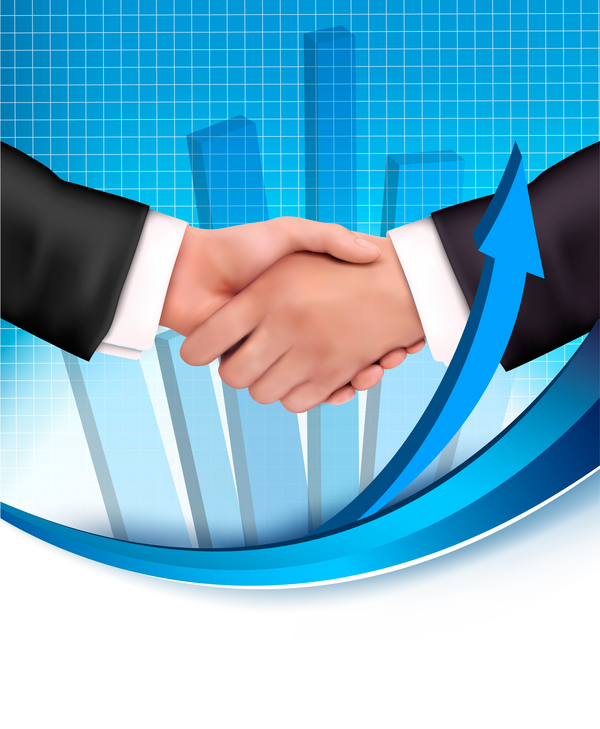 Handschlag mit Business-Hintergrundvektor 02 handshake business   