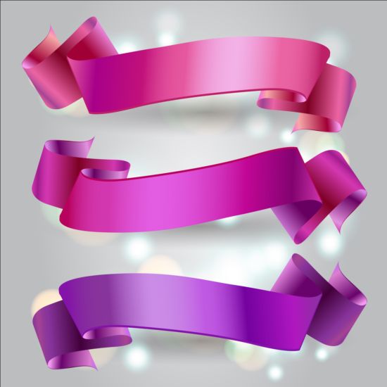 抽象的な紫色のリボンベクター素材 紫色 抽象的 リボン   
