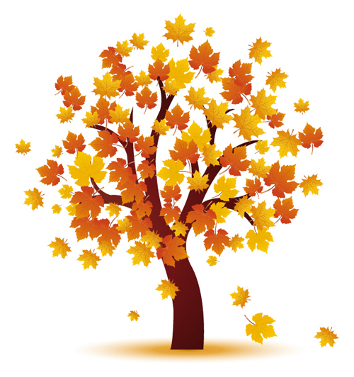 Art automne arbre créatif fond vecteur 04 l’automne fond créatif fond arbre   