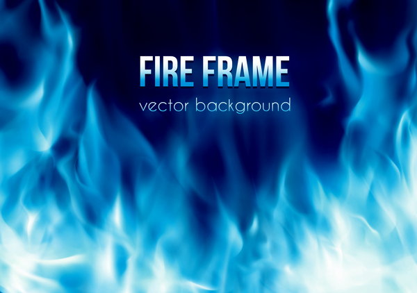 Blaue Brand-Effekt-Hintergrund-Vektoren 03 Wirkung Feuer Blau   