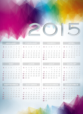 Kalender 2015 moderner Stilvektor-Set 02 Stil modern Kalender 2015   