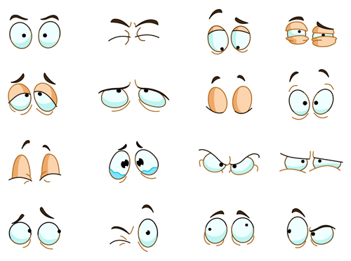 Cartoon Eyes vecteurs ensemble 02 yeux dessin animé   