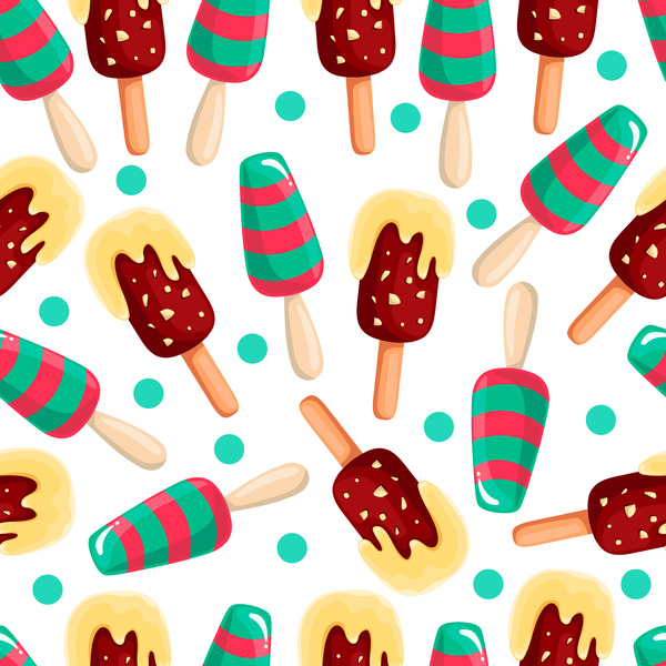 Chocolat Popsicle seamless pattern Vector sans soudure Popsicle motif Chocolat   