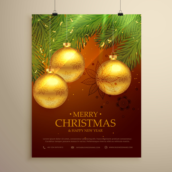 Weihnachtsflieger und Cover-Broschüre Design Vektor 11 Weihnachten flyer cover Broschüre   