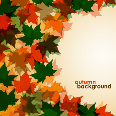 色付きの秋の葉ベクトル背景01 色 背景 紅葉   