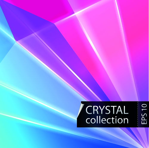 Farbiges Kristall-Dreieck formt Vektorhintergrund 05 Vector-Hintergrund kristallklar Hintergrund Formen farbig Dreieck   