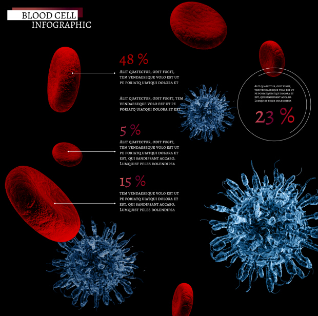 Vecteur créatif de conception infographique de cellules sanguines 05 sang infographie Créatif cellule   