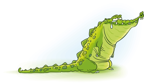 Mignon crocodile Cartoon styles vecteurs 08 styles mignon dessin animé crocodile   