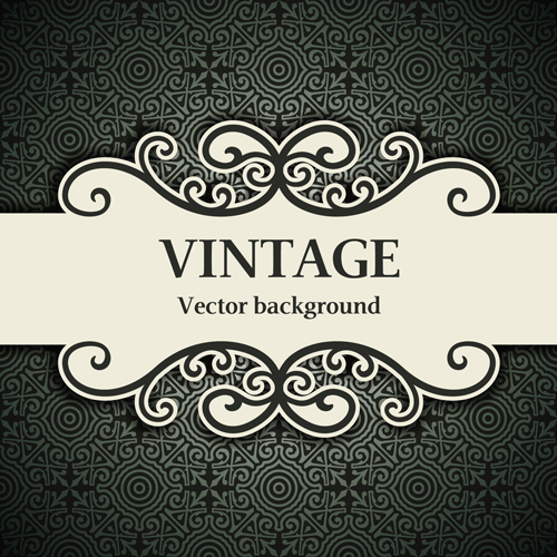 Dekormuster mit Vintage-Hintergrundvektor 01 vintage Muster Hintergrund Dekor   
