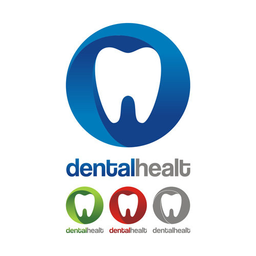 Dental Healts-Kreis-Logo-Vektor-Set 02 Kreis healt Dental   