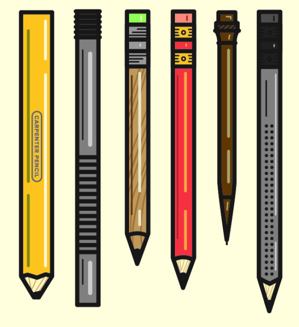 異なる鉛筆ベクトルグラフィックス 鉛筆 異なる   