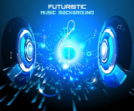 Futuristische Musik-Hintergrunddesign-Vektor 06 Musik futuristisch   