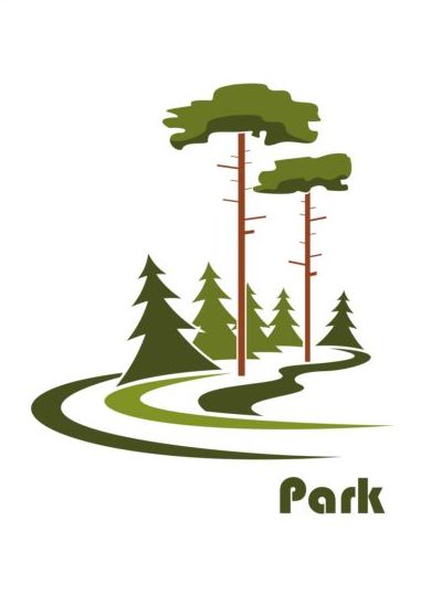 Green Park Logo-Vektoren setzen 01 park logo grün   