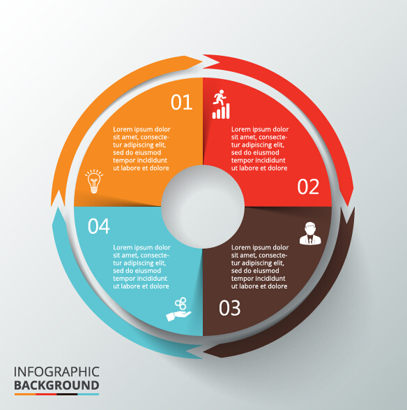 Moderne circulaire infographies vector design Set 13 modern infographies Circulaire   