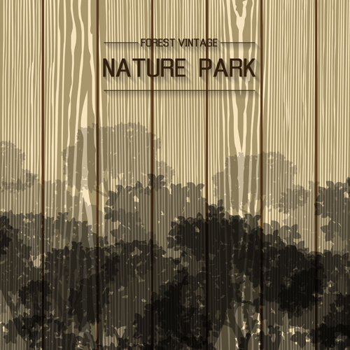 Naturpark Holzhintergrund Vektor 02 park Natur Holz Hintergrund   