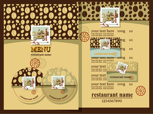 Retro-Bier-Menü mit Preisliste Vektoren 03 Retro-Schriftart Preis menu liste cover Bier   