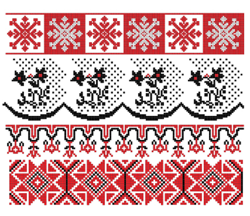 ウクライナスタイル刺繍パターンベクトル14 刺繍 パターン スタイル ウクライナ語   
