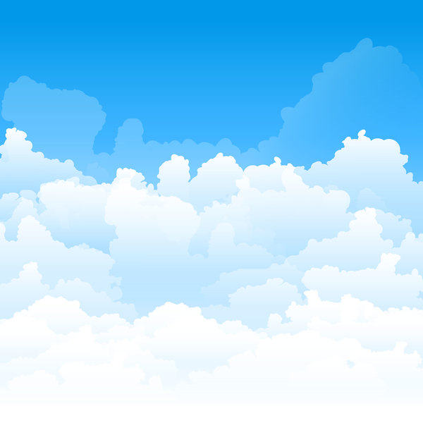 Weiße Wolken mit blauem Himmelsvektorhintergrund 01 Wolken weiß Himmel Blau   