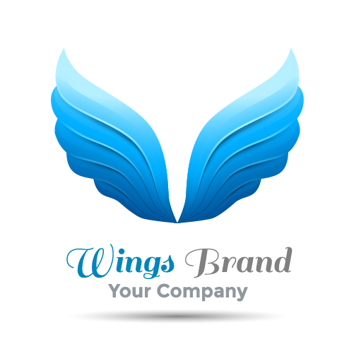 ウィングブランドロゴベクター 翼 ロゴ ブランド   