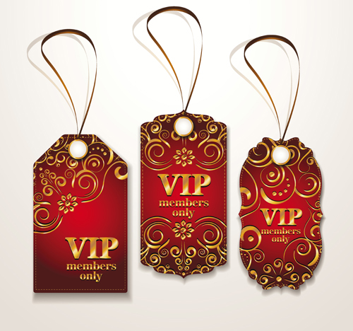 luxe VIP Tags vector set 03 vip tags luxueux   