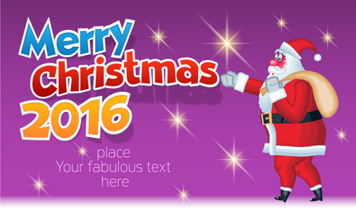 2016メリークリスマスと面白いサンタベクトルデザイン01 サンタ クリスマス おかしい   