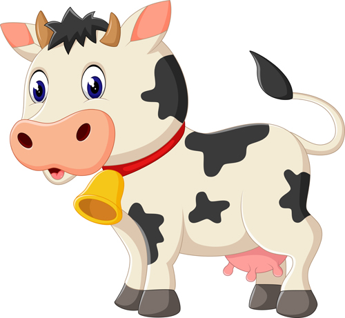 Cartoon cow vector Illustration 02 Kuh illustration cartoon baby   