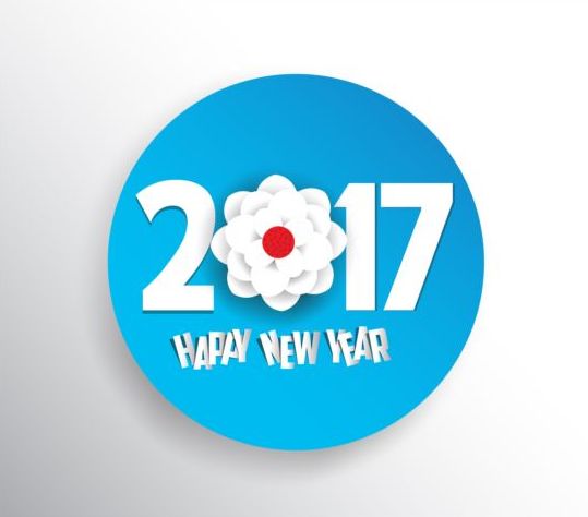 Chease Neujahr 2017 Textkreis Vektor 01 Scheck Neujahr Kreis Jahr 2017   